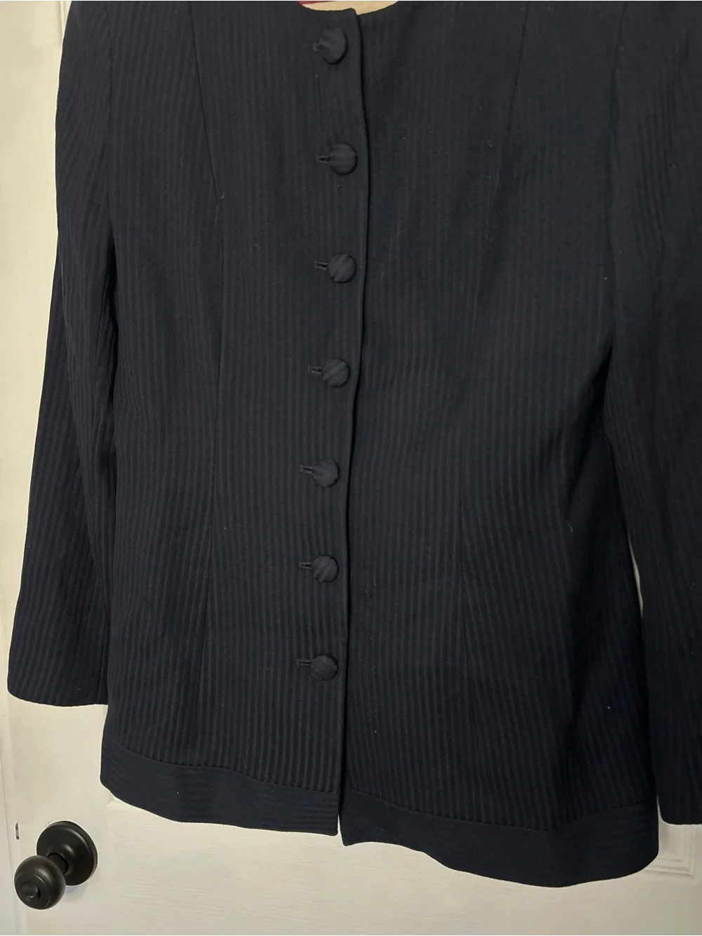 Christian Dior Vintage Striped Blazer Skirt Set
